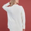 08.26623321 Natural white knitted merino wool cardigan