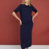 Knitted merino wool top and midi skirt set