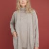 Knitted long merino wool cardigan