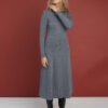 08.26623630 Casual knitted midi winter wool dress