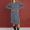 Knitted A-line sweater dress