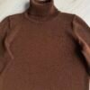 Knitted merino wool brown sweater
