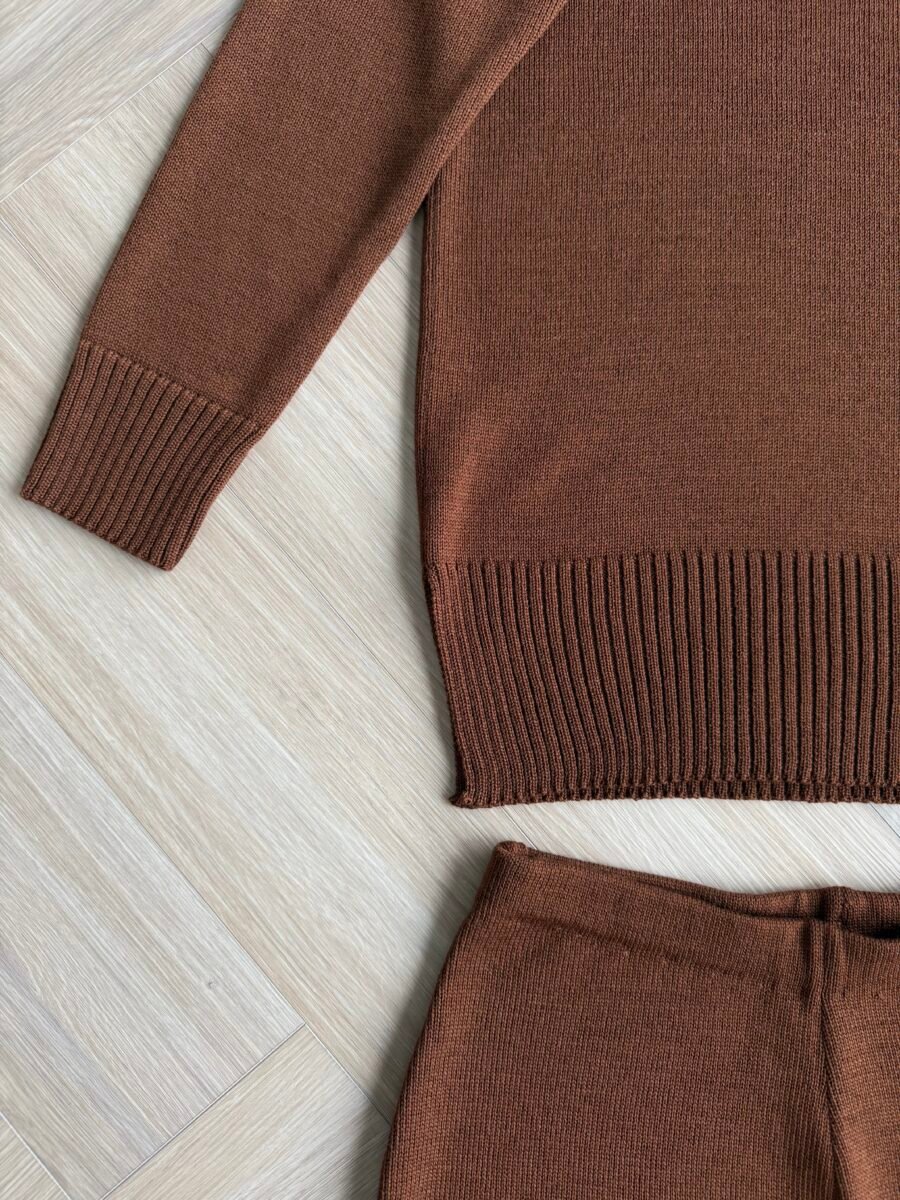 Knitted merino wool two piece set