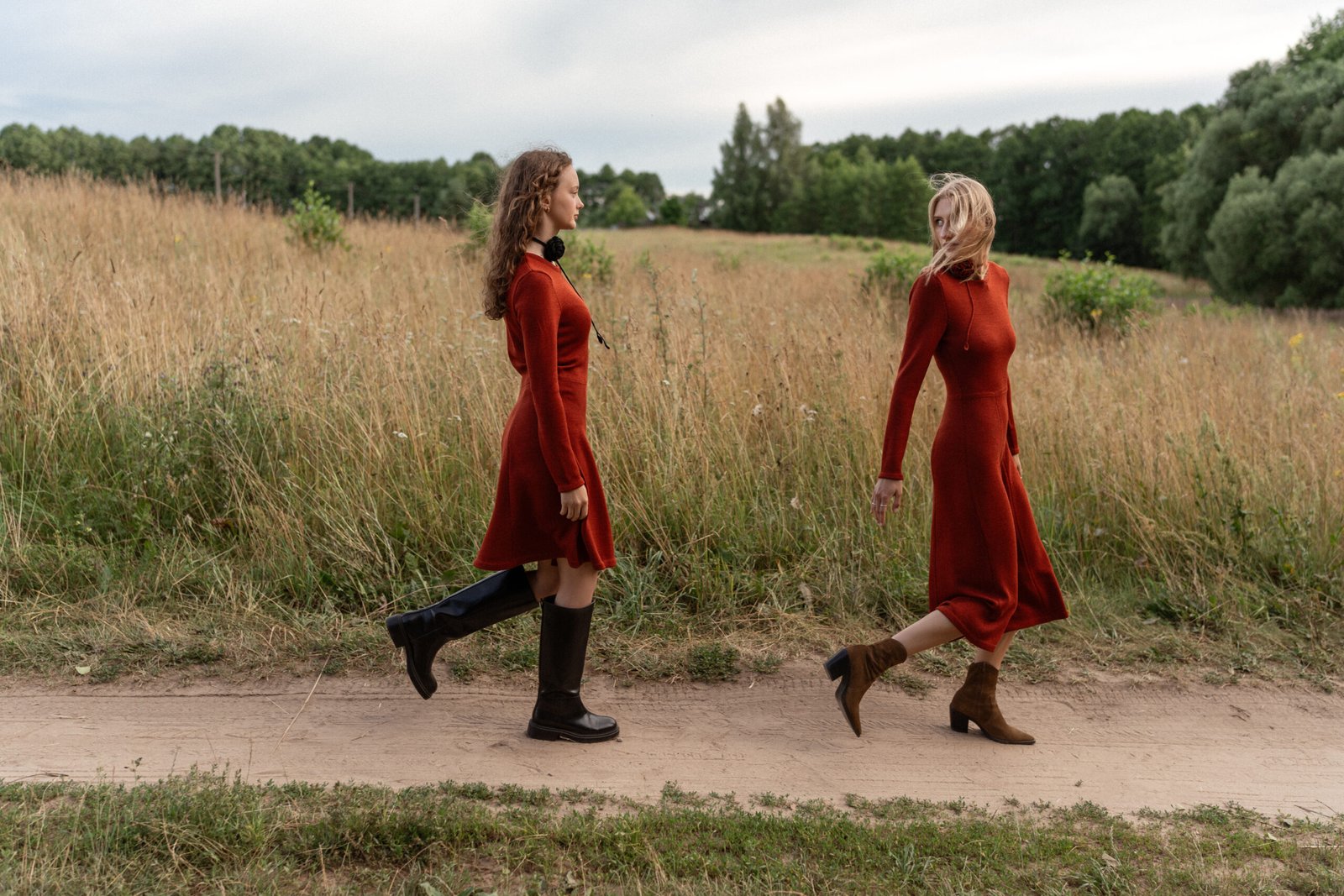 A-line merino wool winter dress