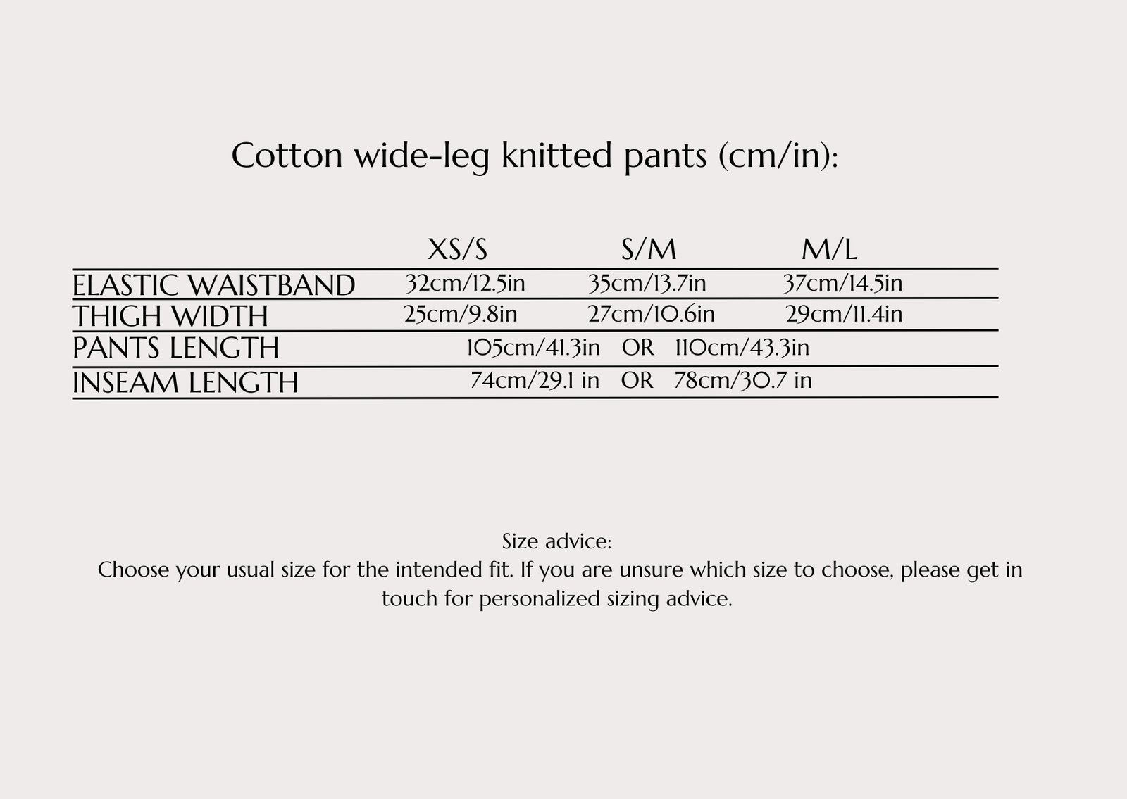 International women's size conversion chart