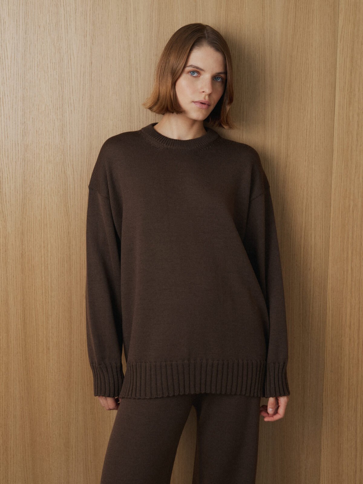 Merino Wool Crew Neck Sweater