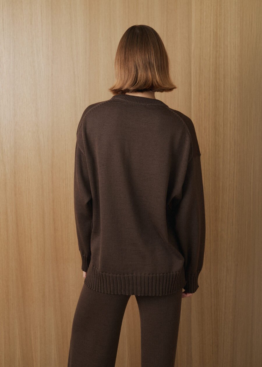 MONALA_14279 Merino Wool Crew Neck Sweater