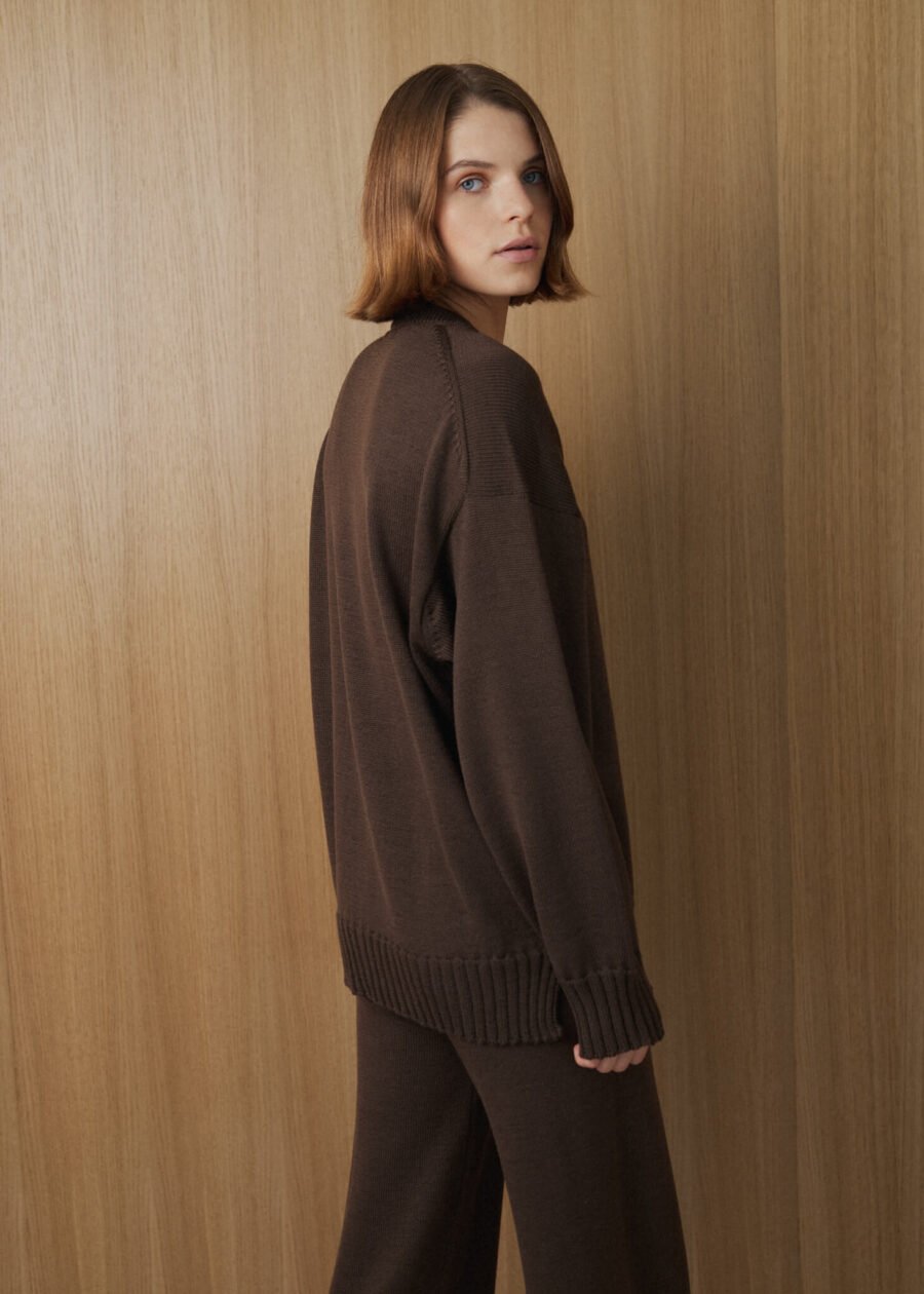 MONALA_14285 Merino Wool Crew Neck Sweater
