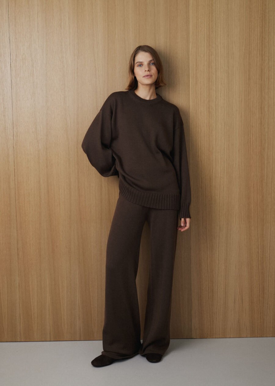 MONALA_14343 Merino Wool Crew Neck Sweater