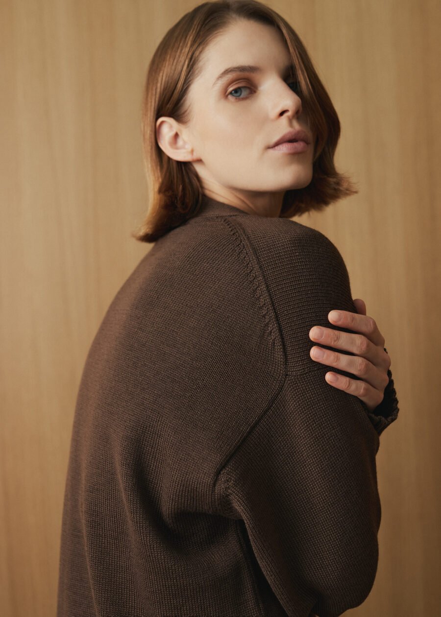 Merino Wool Button-Up Cardigan