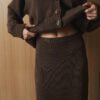 Merino Wool Knitted Midi Skirt