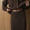 MONALA_15145 Merino Wool Knitted Midi Skirt