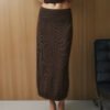 MONALA_15301 Merino Wool Knitted Midi Skirt