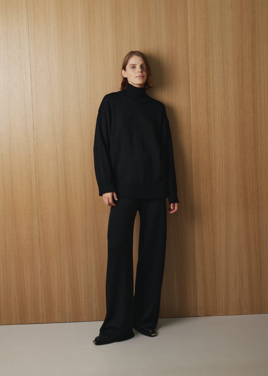 Merino Wool High Neck Sweater