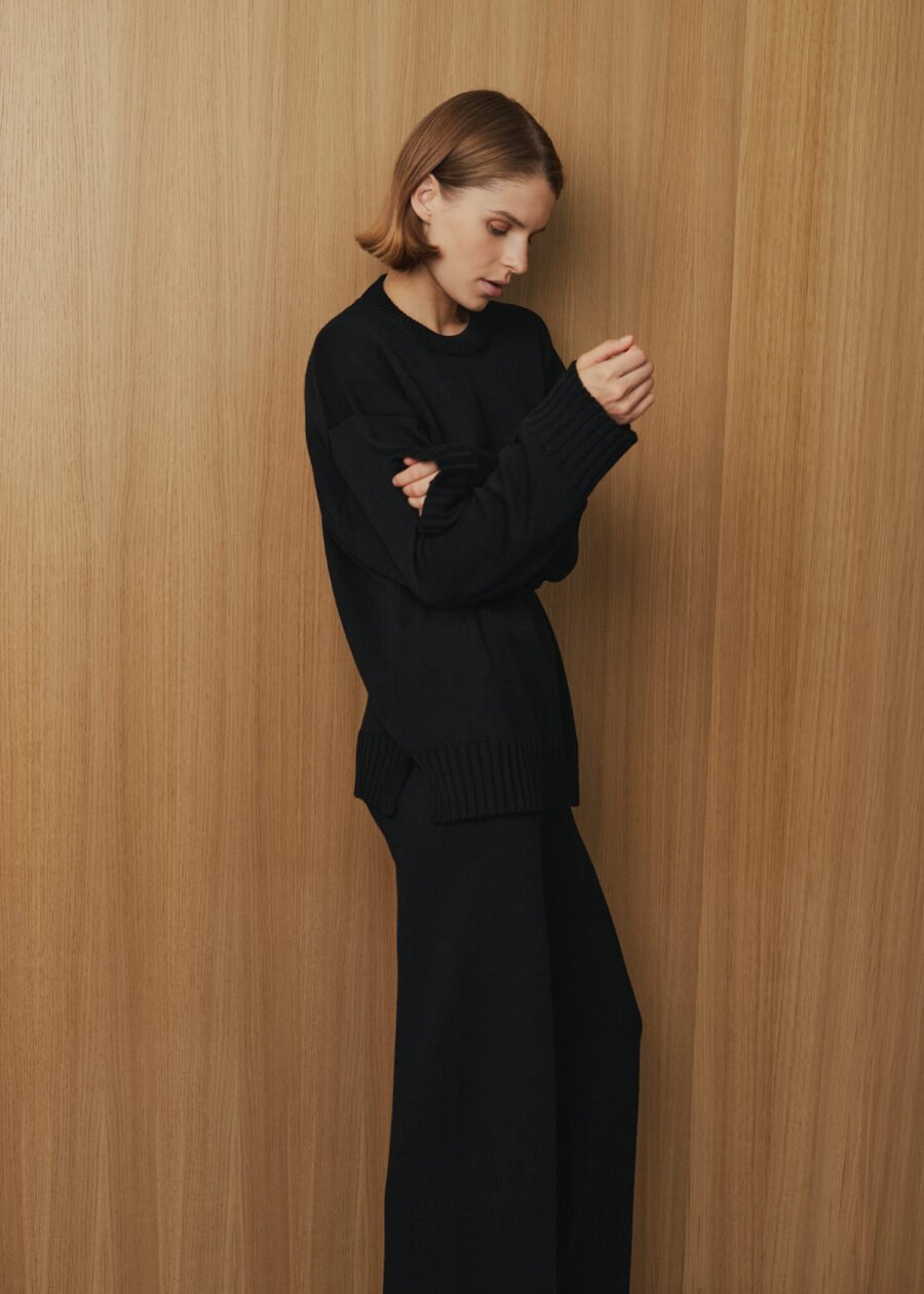 Merino Wool Crew Neck Sweater