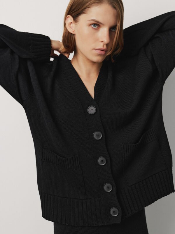 Merino Wool Button-Up Cardigan