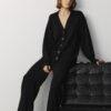 MONALA_16335 Merino Wool Button-Up Cardigan