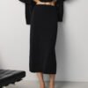 Merino Wool Knitted Midi Skirt