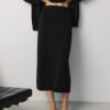 MONALA_16607 Merino Wool Knitted Midi Skirt