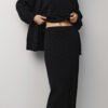 Merino Wool Knitted Midi Skirt