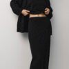 MONALA_16657 Merino Wool Knitted Midi Skirt