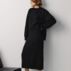 Merino Wool Knitted Midi Skirt