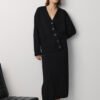 Merino Wool Knitted Midi Skirt