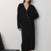 MONALA_16724 Merino Wool Knitted Midi Skirt