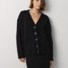MONALA_16742 Merino Wool Button-Up Cardigan