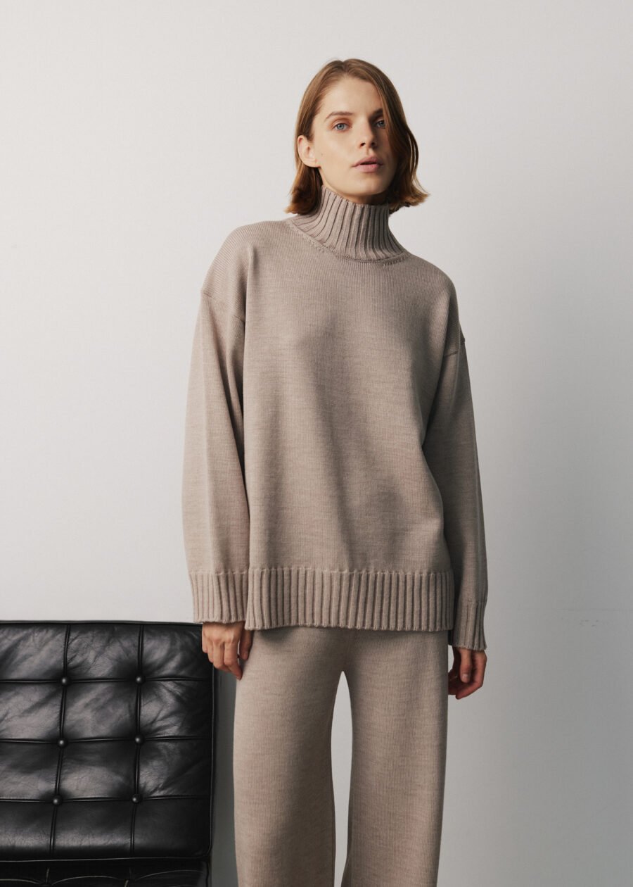 MONALA_16852 Merino Wool High Neck Sweater