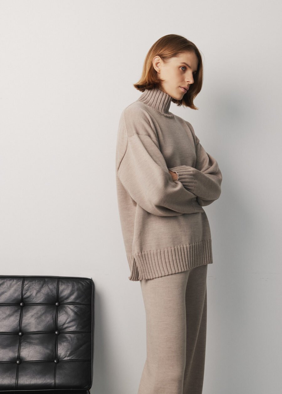 MONALA_16859 Merino Wool High Neck Sweater