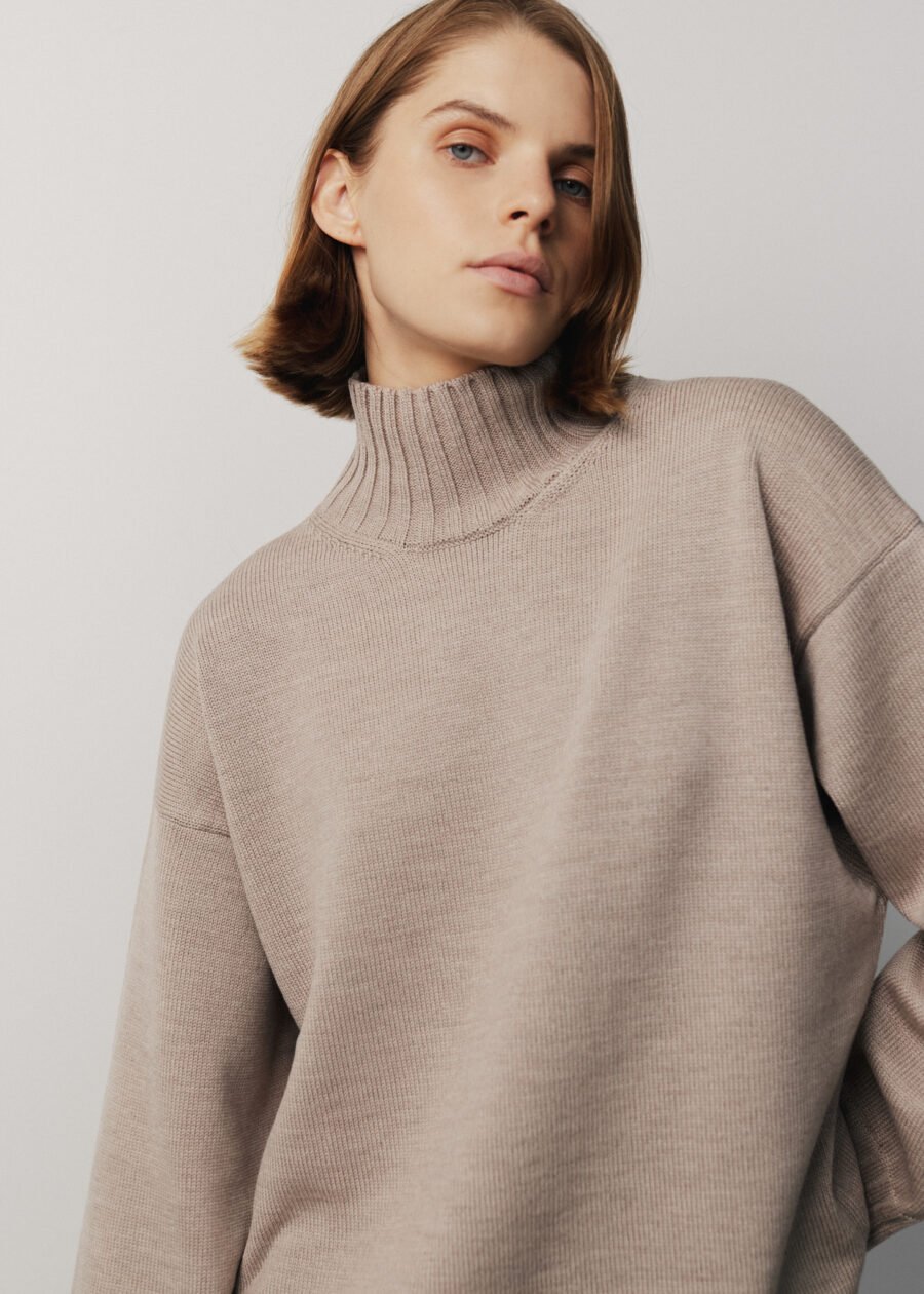 MONALA_16935 Merino Wool High Neck Sweater
