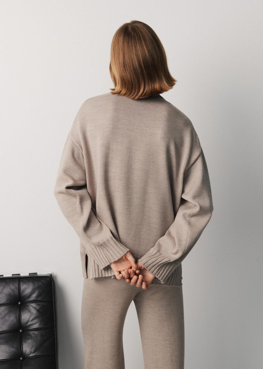 Merino Wool High Neck Sweater