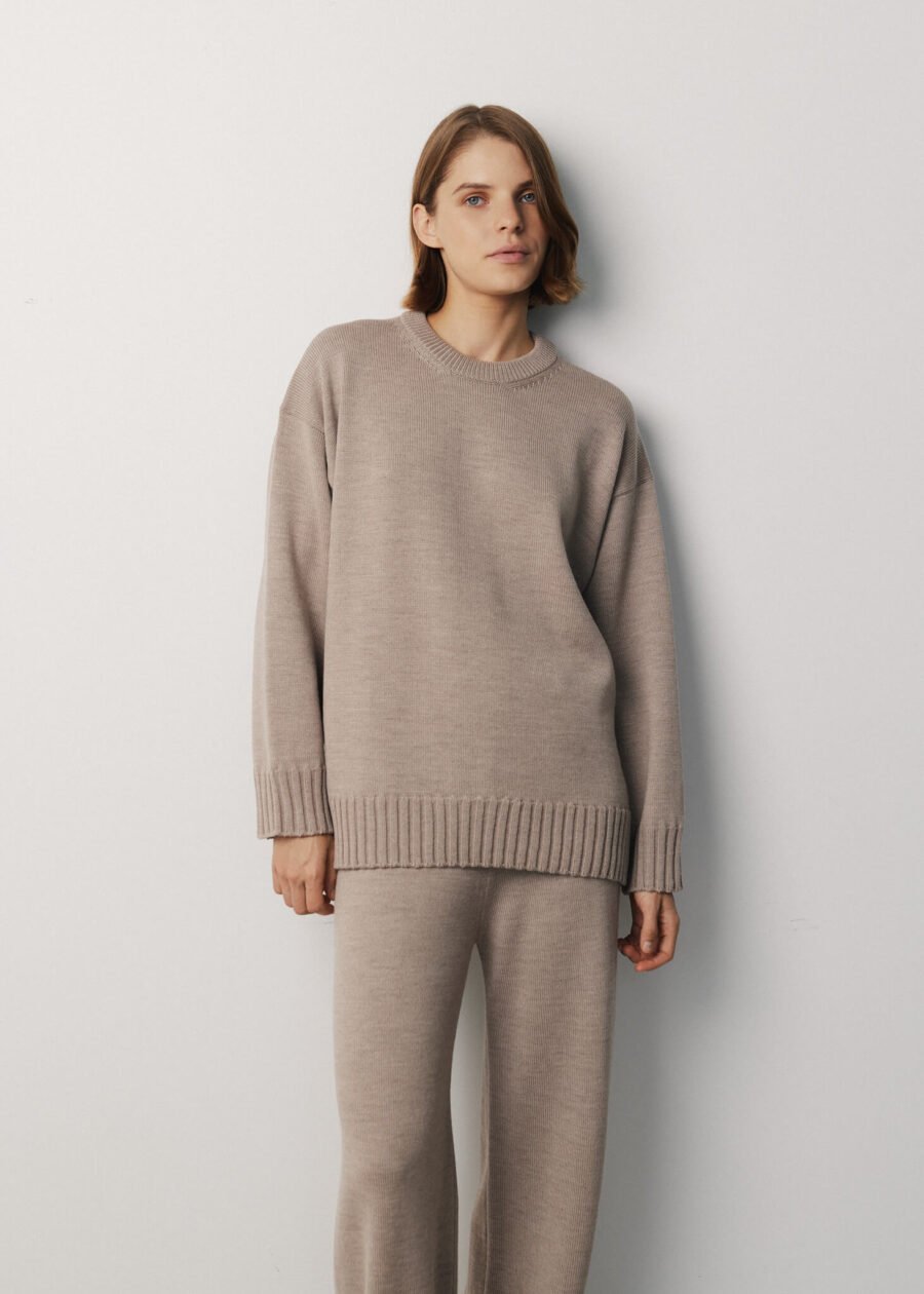 Merino Wool Crew Neck Sweater