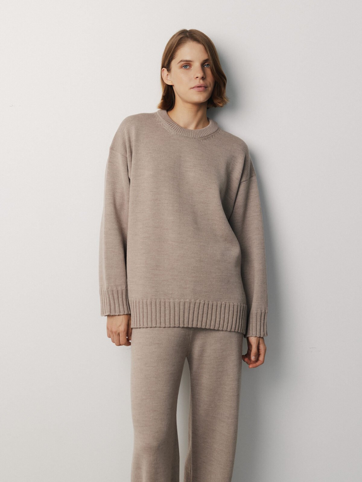 Merino Wool Crew Neck Sweater