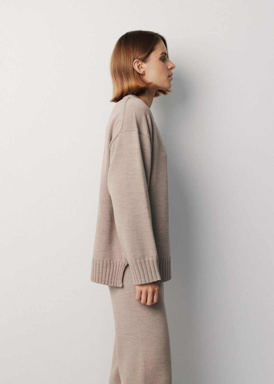 MONALA_17105 Merino Wool Crew Neck Sweater