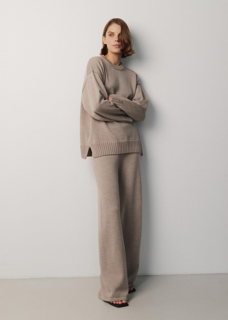 Merino Wool Crew Neck Sweater
