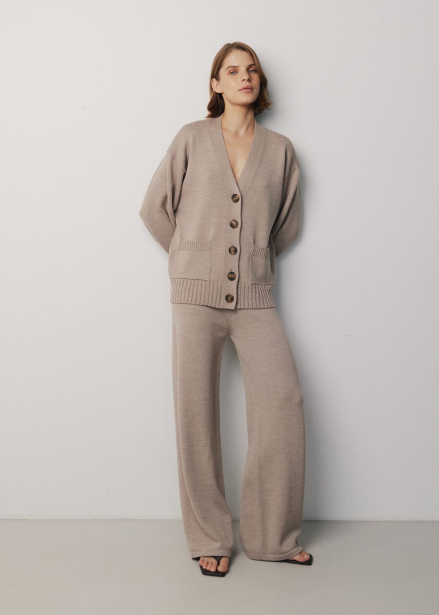 Merino Wool Button-Up Cardigan