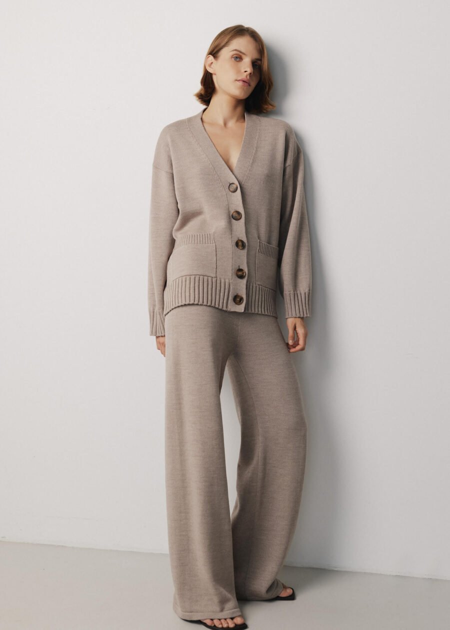 Merino Wool Button-Up Cardigan