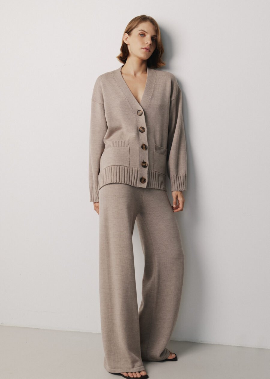 Merino Wool Button-Up Cardigan