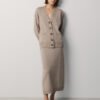 Merino Wool Button-Up Cardigan