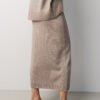MONALA_17558 Merino Wool Knitted Midi Skirt