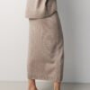 MONALA_17558 Merino Wool Knitted Midi Skirt